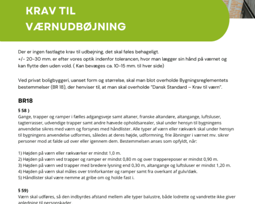 Krav til værnudbøjning